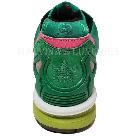 GUCCI MENS SNEAKERS X ADIDAS ZX 8000 TORSION GREEN GG CANVAS SHOES 11 11.5 US - Picture 12 of 15